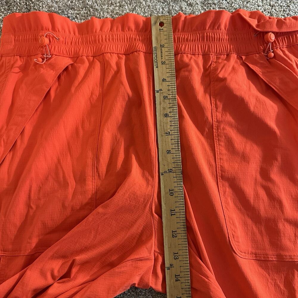 Athleta Trekkie High Rise Wide Parachute Pants Women Size 14 Orange Activewear - Picture 4 of 12